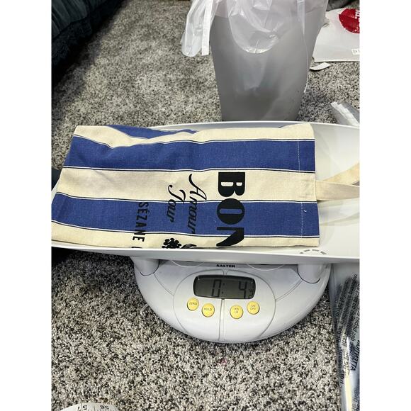 Sezane On The Road Large Blue/White Striped Canvas Tote, Shopping Coastal Prep - Picture 8 of 8